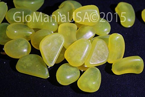 Glow in The Dark GloStones Yellow Glows Yellow 50pcs