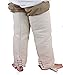 THE MEDIEVALS Thick Padded Lagging Gambeson Chausses Lower Under Hauberk Armor - White, 38 Length