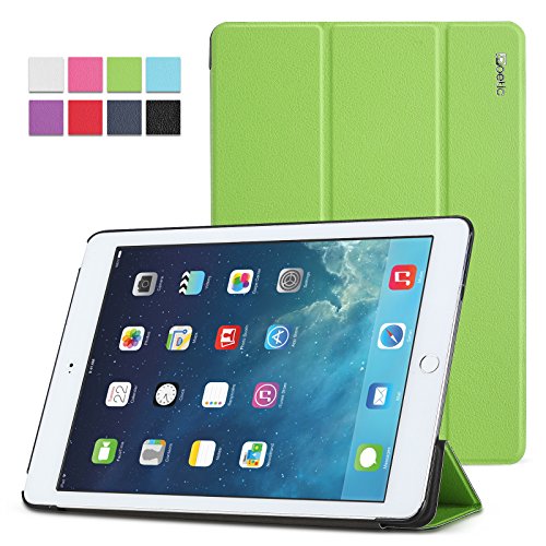 Poetic iPad Air Case Slimline Series - Lightweight Ultra-slim PU Leather Slim-Fit Trifold Cover Stand Folio Case for Apple iPad Air 1st Gen (5th Generation iPad) Green
