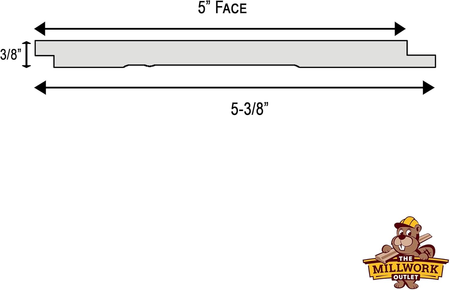 The Millwork Outlet Primed Nickel Gap Shiplap, 8 Pieces, 5" x 72", Real American Wood