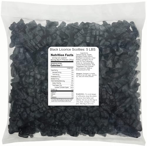 Black Licorice Scotties: 5 LBS