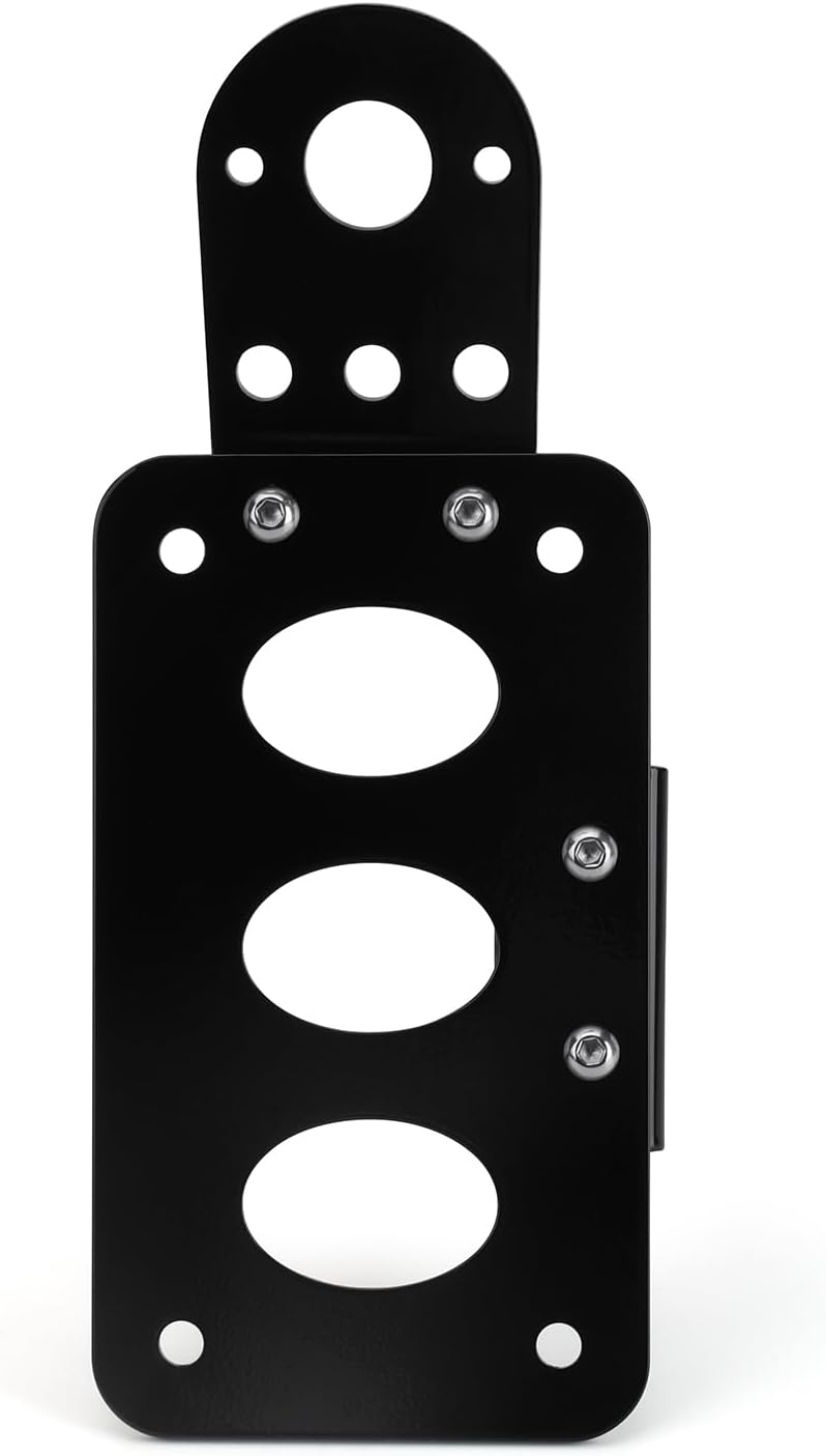 1" Motorcycle LED Tail Brake Light Mounting Bracket, Motorcycle Brake Light Side Mount License Plate Bracket Compatible with Harley Davidson Sporster Bobber Chopper Fit Yamaha Fit Honda