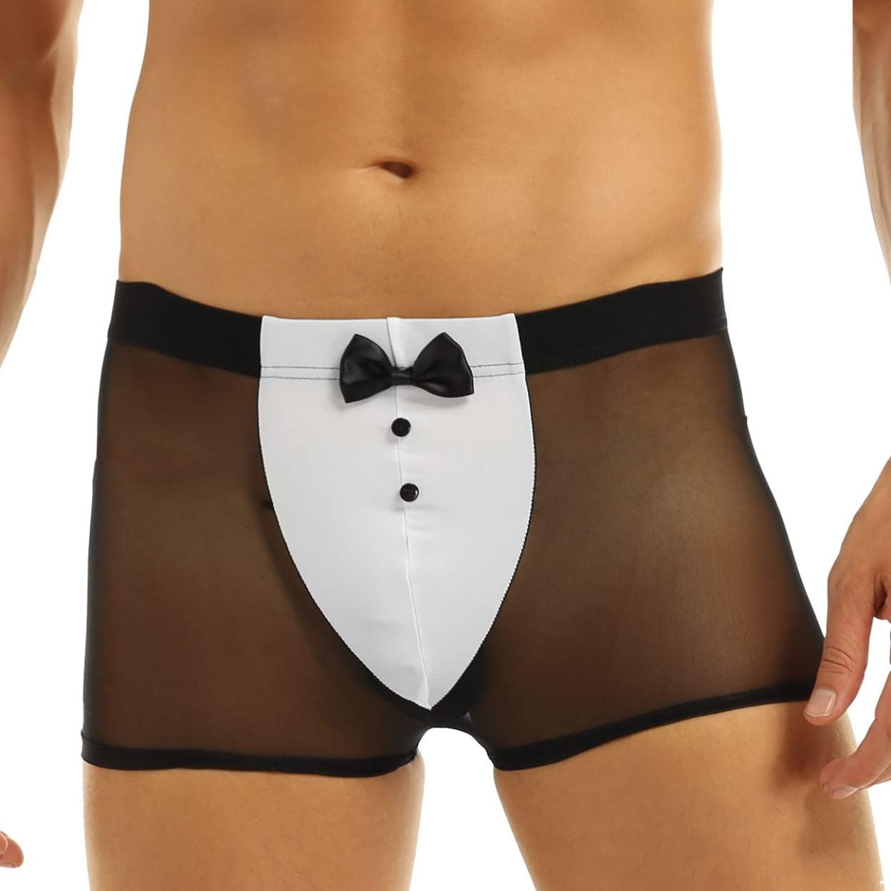 Lejafay Men's Sexy Tuxedo Boxer Brief Underwear Hilarious Comfortable Male Underpants Stretch Trunks