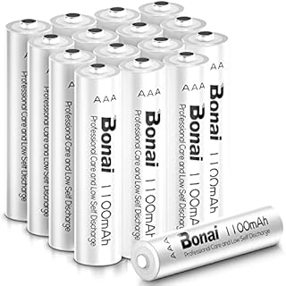 BONAI AAA Rechargeable Batterys 16Pack 1100mAh High-Capacity 1.2V Ni-MH Pre-Charged AAA Batteries Rechargeable
