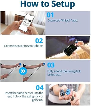 PHIGOLF Home Golf Game Simulator: Enjoy Interactive Golf with Motion Sensor & Swing Stick for Indoor & Outdoor Fun 38,000+ Courses Worldwide, Compatible with Android, iOS, App & E6 Connect