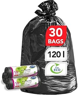 Stella Garbage Bags Scented Bin Liners - 40 pcs - Eco-Friendly & Recyclable - Made from Waste Plastic - Heavy Duty Bin Bags - Strong & Flexible - Lavender Scent & Purple Color - 60 Litre - Drawstring