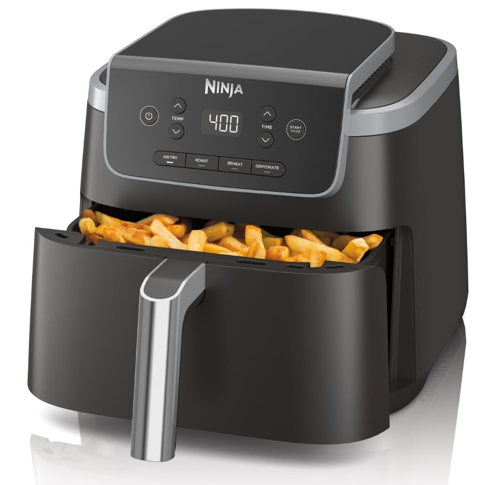 Ninja Freidora de Aire Pro 5QT 4 en 1 Cesta Antiadherente Gris AF141LAA
