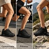 JOMIX Damskie buty gimnastyczne z amortyzującą poduszką, oddychające trampki z wentylacją, wygodne buty do chodzenia, fitnessu i przez cały dzień