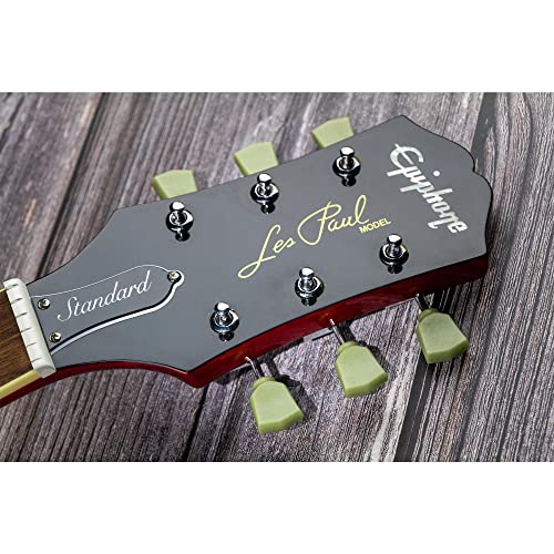 Musiclily 3L3R Vintage Guitar Tuners Machine Heads Tuning Keys Pegs Set for Epiphone Les Paul Style Guitar Replacement, Chrome with Keystone Button