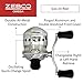 Zebco Omega Spincast Fishing Reel, 7 Bearings (6 + Clutch), Instant Anti-Reverse with a Smooth Dial-Adjustable Drag, Powerful All-Metal Gears and Spare Spool, Size 20