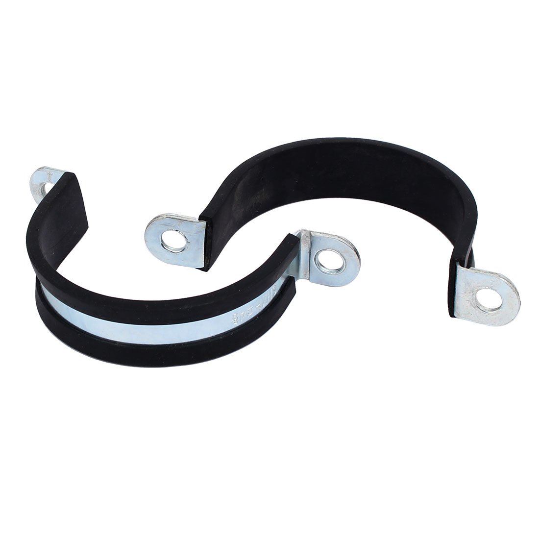 Aexit M48 EPDM Clamps Rubber Lined U Shaped Pipe Tube Strap Clamps Clips Strap Clamps Fasteners 2pcs