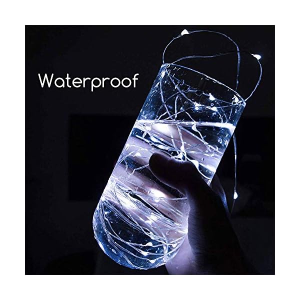 FENRIR 32 Pcs 10ft 30 LED Fairy Lights Battery Operated (Included) Waterproof Copper Wire Mini String Lights for DIY Wedding Part. – Bild 5