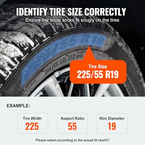 Vevor ANTI-SLIP SNOW CHAINS Auto Tightening Snow Chains, Diamond Mesh Traction Wheel Chains For Anti-Slip, Manganese Alloy Steel Emergency Tire Chains For Cars thumb #5