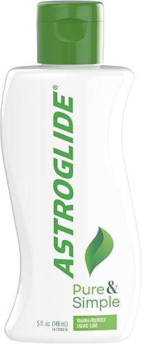 Astroglide Pure & Simple Lubricante Personal (5 onzas), lubricante sexual a base de agua 100% derivado de forma natural, fórmula ultra suave