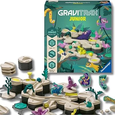 Ravensburger - Gravitrax Junior Starter Set L | Circuito Canicas con 100 Pieza | Rompecabezas Niños con Canicas | Juegos para Niños De 3 Años | Juegos Mesa Compatibles con Todos Los Gravitrax