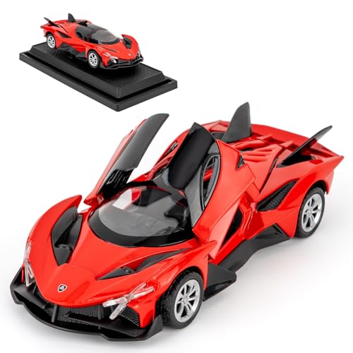 S, Die-cast Toy Cars With Light And Sound, Alloy Pull Back C