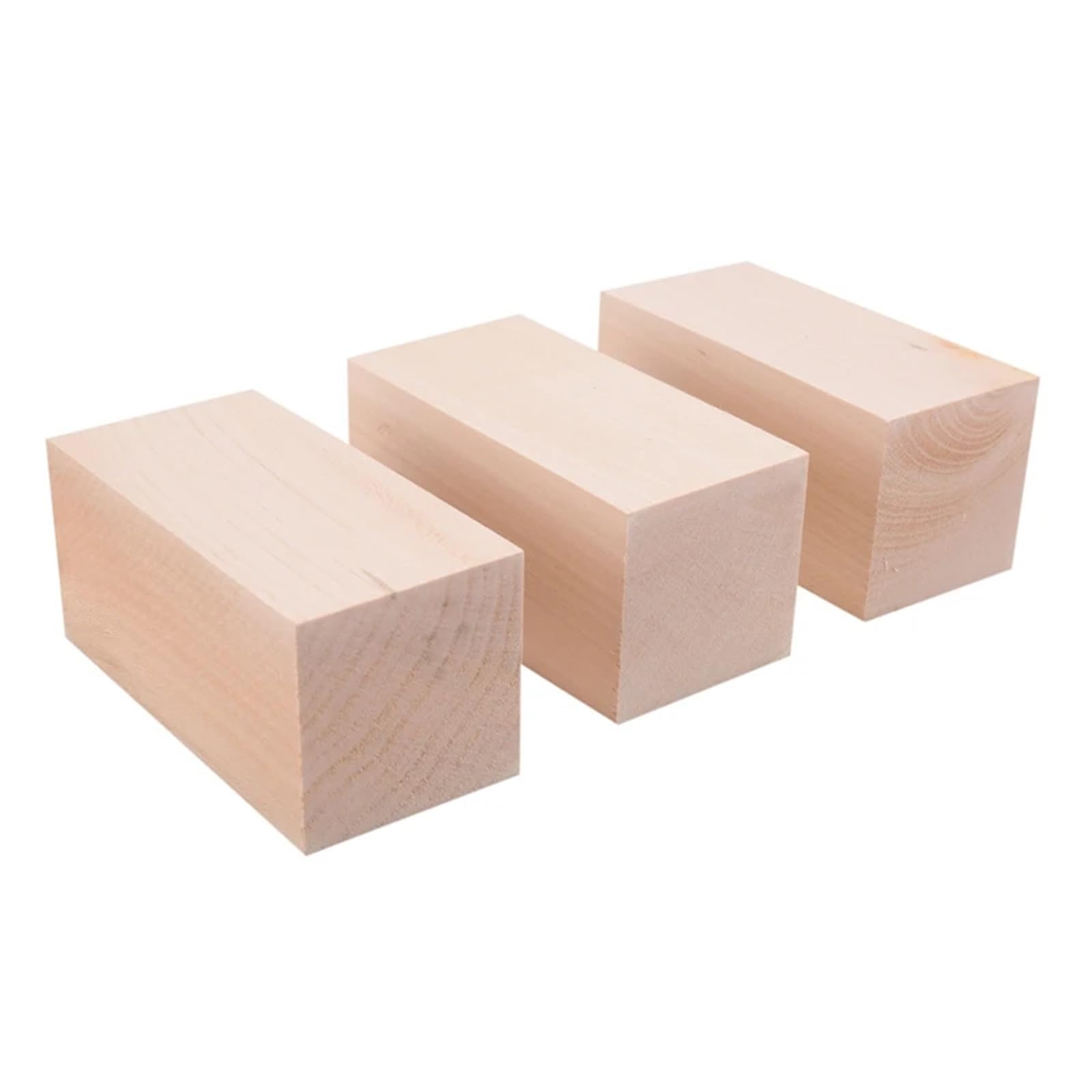 Bloki do rzeźbienia z lipy amerykańskiej, Zestaw klocków rzeźbiarskich z lipy, 19 szt. Kolor drewna 10x2,5-5 cm
