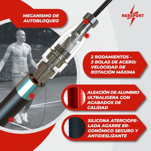 Cuerda para saltar de Crossfit ideal para perfeccionar el doble under 5