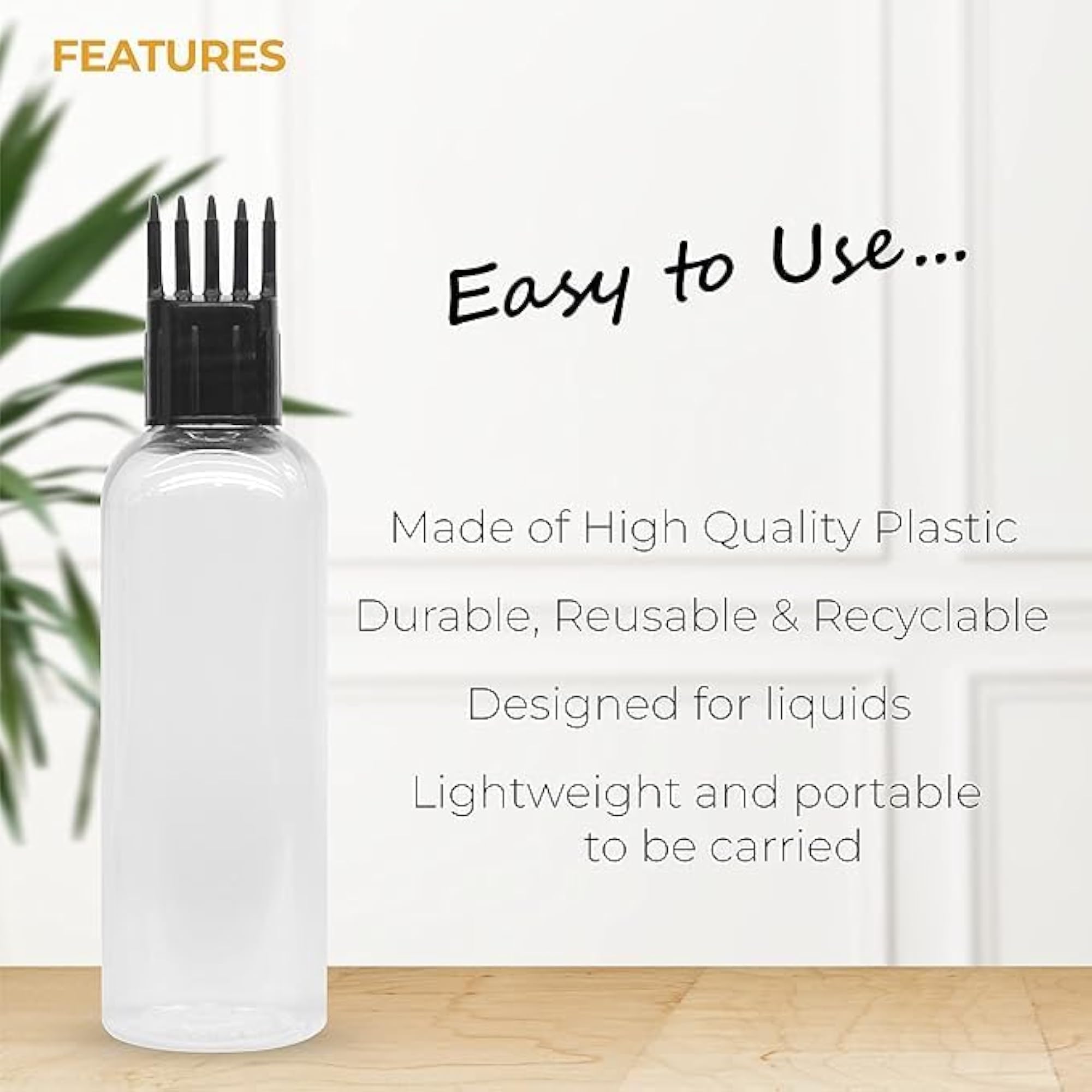 Plastic Pump Bottle Spray Dispenser, Mini Travel Cylindrical Bottle