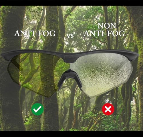 HTS HUNTERSKY S53 Anti-Beschlag-Taktische Schießstand-Schutzbrille mit ballistischem Augenschutz für Jagd, Airsoft, Reiten, Pickleball, Labor und Chemie