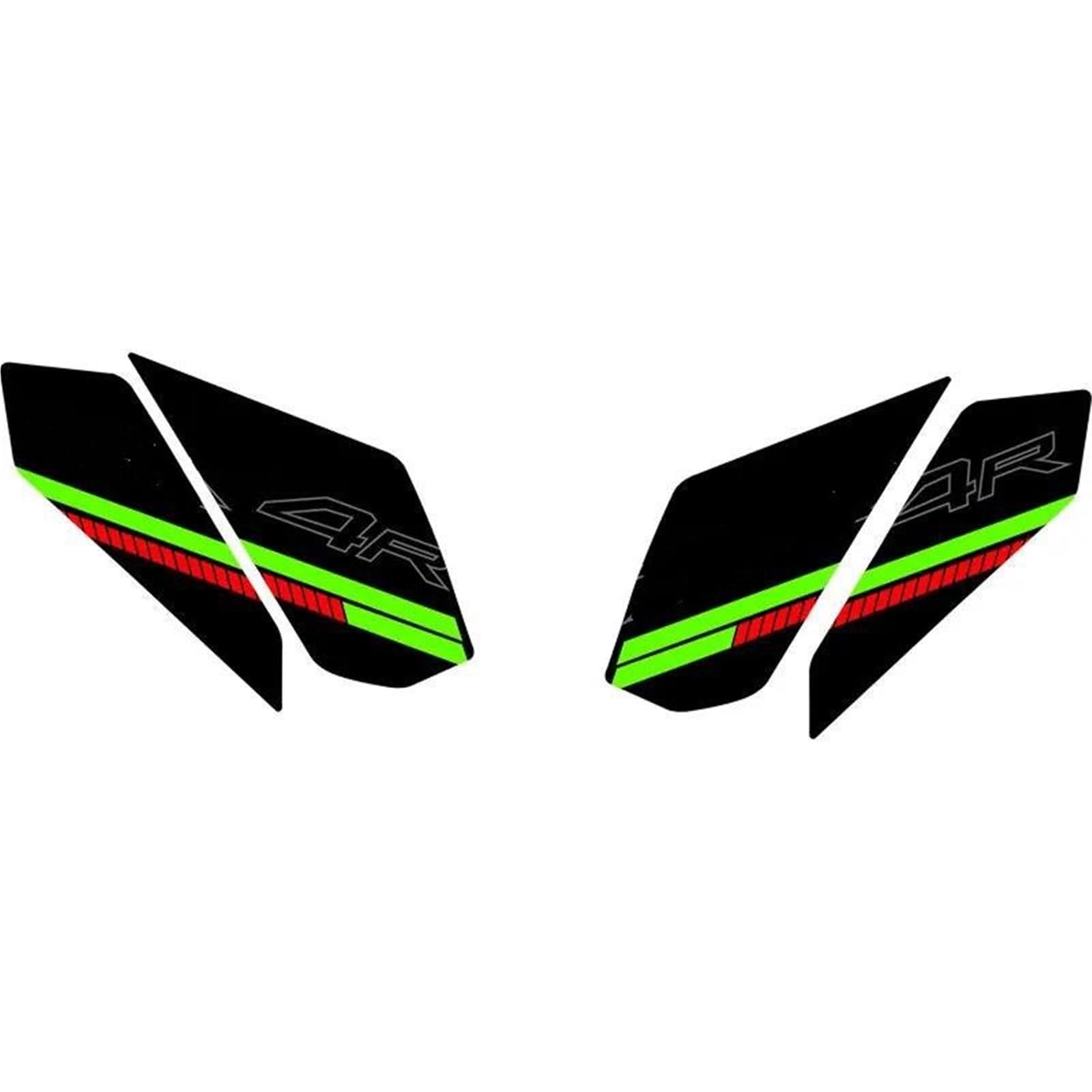 for Kawasaki for ZX4R for ZX4RR Motorcycle Body Fairing Sticker Tank Pads Gas Grip Traction Protector Fishbone Tank Pad(Color23)