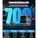 Military Smart Watches for Men(Answer/Make Calls),2.01"HD Screen Outdoor Sports Smartwatch with LED Flashlight,700mAh Battery,Heart Rate/Sleep Monitor Fitness Tracker for Android iOS,100+Sport Modes - Image 4