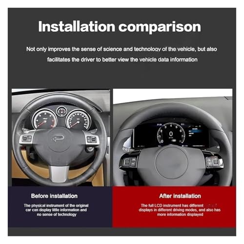 Velocímetro digital LCD 12.3 pulgadas para tablero Opel Astra 2004-2010 2