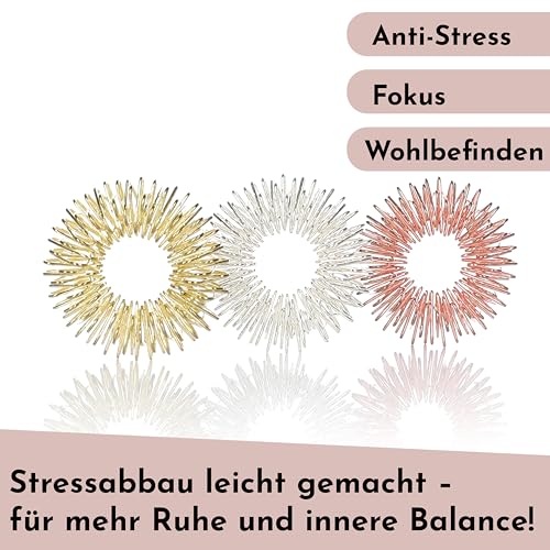 Nordstern Akupressurringe 10er Pack - Anti Stress Massage Ringe für Finger - Hilfsmittel zur Selbstmassage gegen Muskelverspannungen