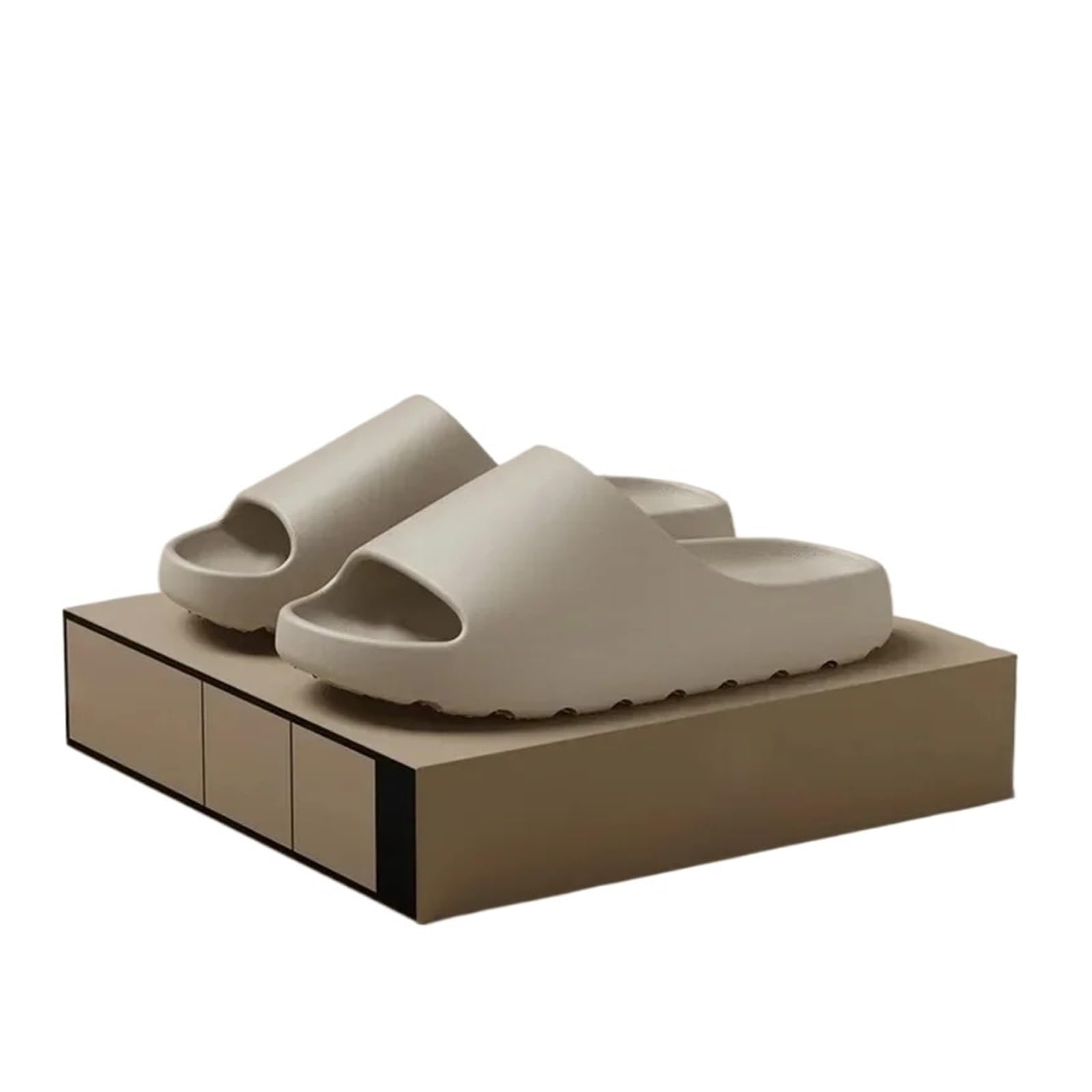 AMEEDA Cloud Sliders Coconut Slippers Cloud Thick-soled Beach Men Women's Sandals EVA Slides Summer Soft Bottom(Beige,40-41)