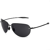 Vista 54 de JULI - Lentes de sol deportivos para hombres y mujeres, marco sin montura Tr90 para correr, pesca, golf, surf, conducción, MJ8009