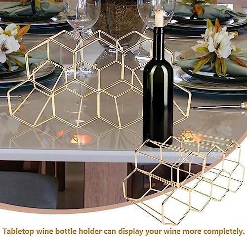 Soporte para Botellas de Hierro LIFKOME Dorado miniatura 3