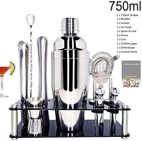 Set de Coctelera de Acero Inoxidable 750ml con Soporte (11 Piezas) miniatura 3