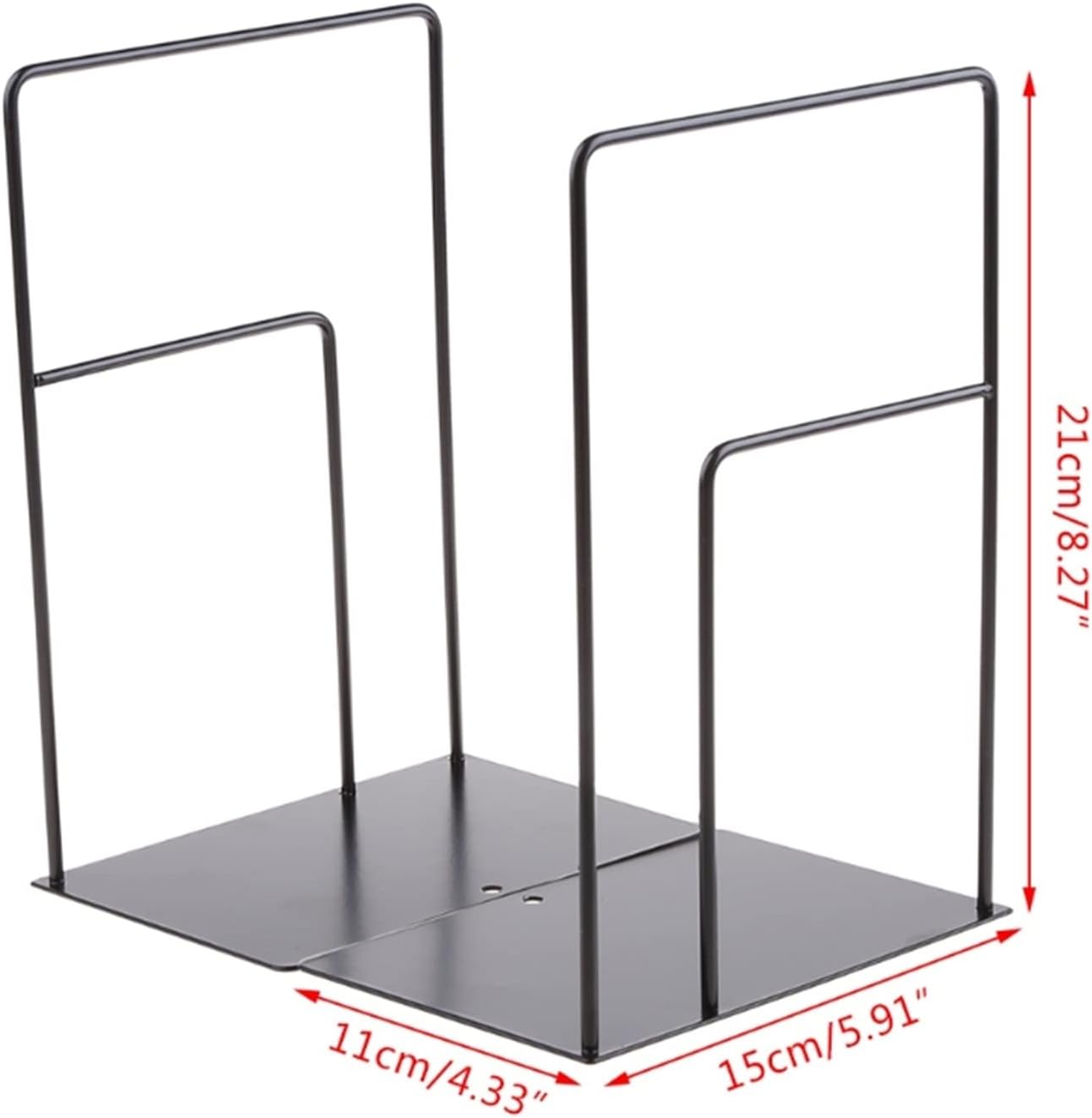 オフィスブックエンド 1ペア 長方形ブックエンド ブックスタンド サポート デスクトップ オフィスマガジンオーガナイザー