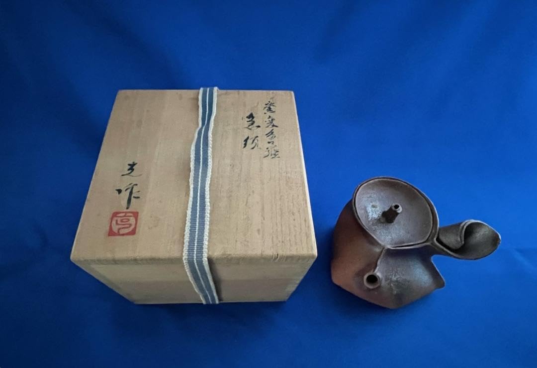 絶品 小代焼中平窯 藁灰釉後手急須 面取 追加サービスで高級湯呑み