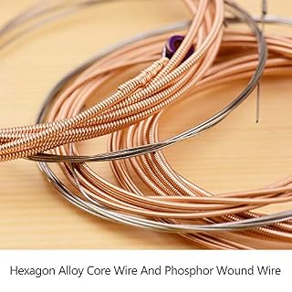 WGOEODI Cordes de Guitare Acoustique en Alliage Hexagonal Fil de phosphore enroulé 6 Cordes Ensemble d’accessoires de… - Les Beatles, Paul McCartney, John Lennon, RIngo Starr, George Harrison WGOEODI Cordes de Guitare Acoustique en Alliage Hexagonal Fil de phosphore enroulé 6 Cordes Ensemble d'accessoires de… – Image 3