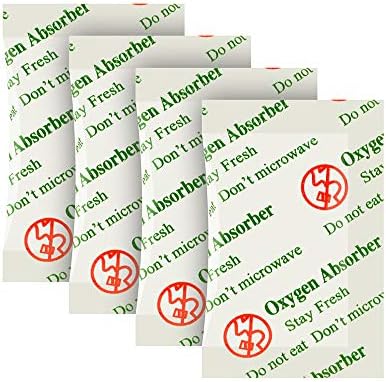 100CC(100-Pack) Food Grade Anti Oil Oxygen Absorbers Packets for Food Storage,Oxygen absorbers storage packets with oxygen indicator in vacuum bag and 3 times oxygen absorption capacity(300ml)