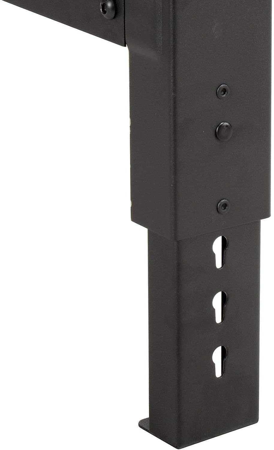 Global Industrial Adjustable Height Workbench C-Channel Leg, 60" W x 30" D, 1-1/2" Birch Top with Square Edge, 2000 Lbs. Capacity, Black Frame, Industrial Workbench