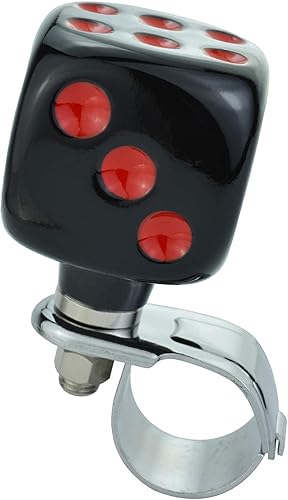 Miniatura 4 de Lunsom pomo giratorio para volante, pomo de conducción con forma de dados para autos, perilla suicida de manejo con potencia, ayuda para giros y