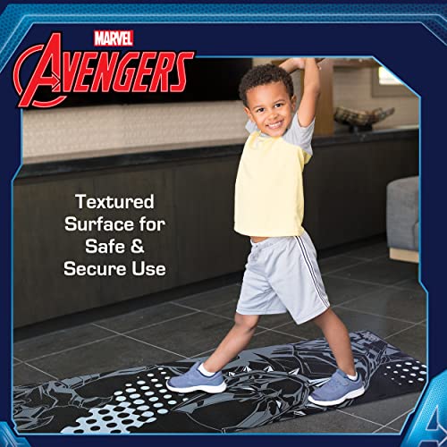 Tapete antiderrapante para ioga do Pantera Negra da Marvel, para todos os fins, de PVC, para ativida