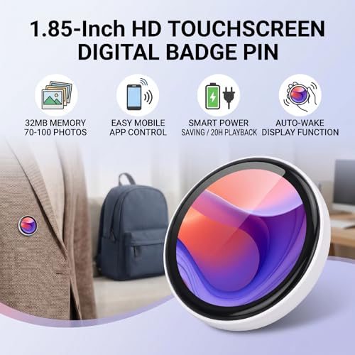 Badge smart E pour lecture vidéo GIF et diaporama photo tactile - 4