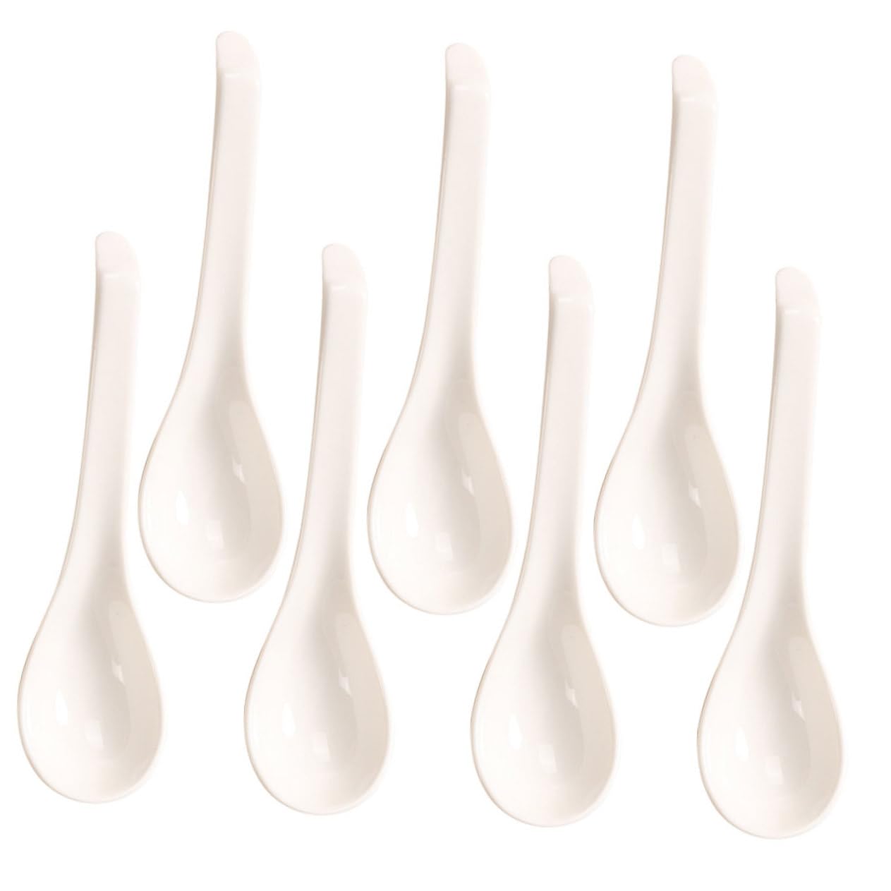 6Pcs Ceramic Soup Spoons Multi Function Rice Spoons for Home Kitchen for Soup Porridge Desserts Craftsmanship Easy to Clean