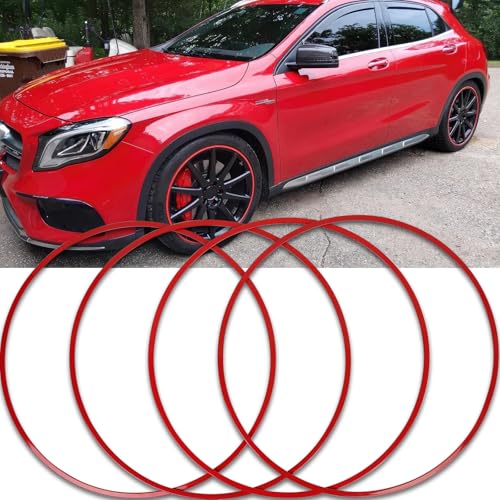 DREAMOTOR Wheel Rim Protector Set of 4, 20 Inch Alloy Rim Guards for Car Rims Compatible with Tesla Model Y 3 S Honda CRV Dodge Charger Toyota Ford Mustang Mach-E Explorer 3 Series X5 Hyundai Audi A4