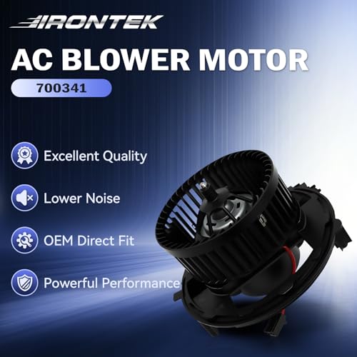 Image of IRONTEK HVAC Heater Blower Motor Fan 700341 Fit for Audi 2015-2020 A3 / 2015-2020 A3 Quattro / 2016-18 A3 Sportback e-tron, for Volkswagen 2015-20 e-Golf / 2015-21 Golf / 2017-2019 Golf Alltrack
