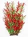 Supyouleg Aquarium Plants Artificial Water Aquatic Fish Tank Plants Tall Plant Red Green Big for Fish Frog Tank Decorations Plastic Fake Plants Decor Pack of 2