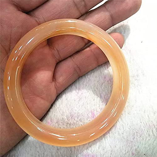 Agate calcédoine naturelle couleur pêche 60 mm avec sa boîte