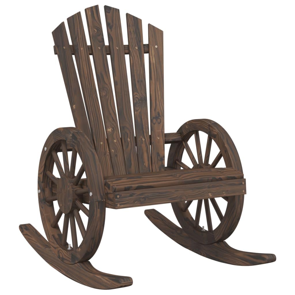 Adirondack krzesło bujane krzesło ogrodowe ogrodowe z litego drewna jodła odporne na wilgoć ergonomiczne siedzisko podłokietnik koło wózek wykorzystanie patio taras basen balkon