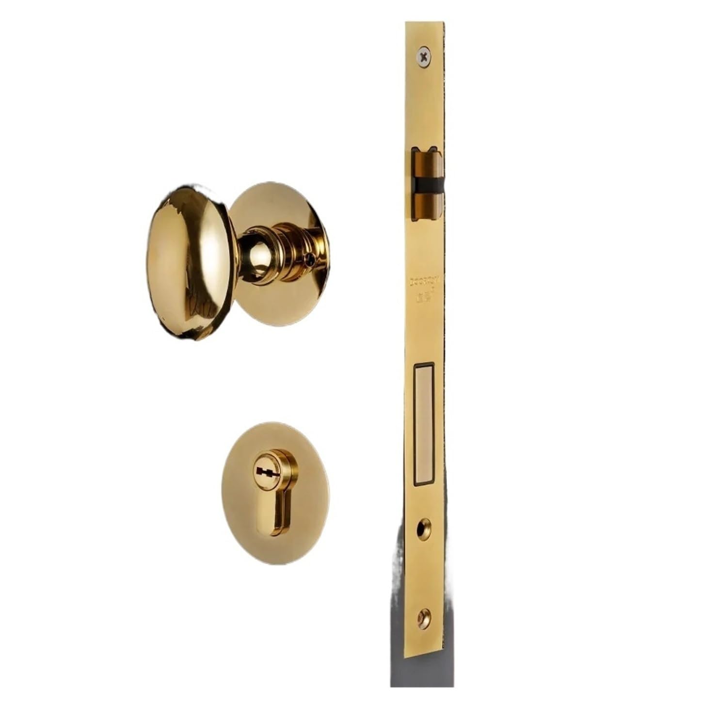 Juego de cerradura puerta ovalada latón macizo(Privacy Lock)