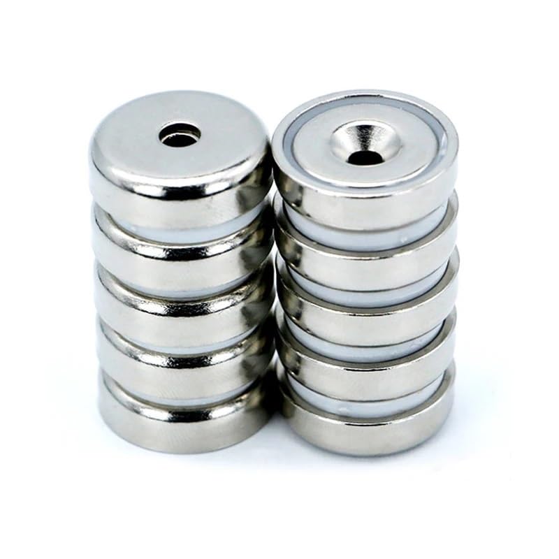 10 Pcs Neodymium Dia16mm 20mm 25mm 32mm Countersunk Ring Hole Rare Earth Crafts N38 Salvage Parts Magnet(KNA36 D36mm)