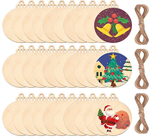 pojah 60Pcs Wood Slices,3.5