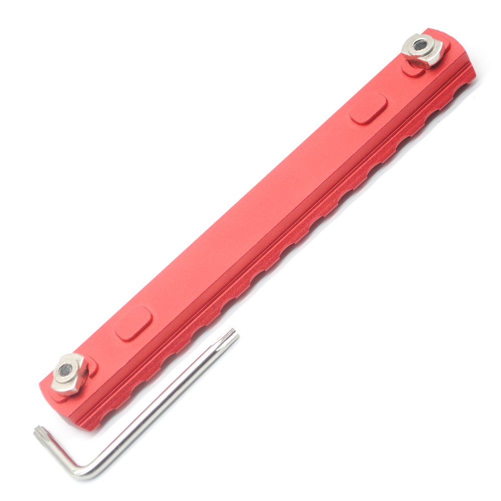 TRIROCK m-lok szyna sekcja czerwona kolor aluminium